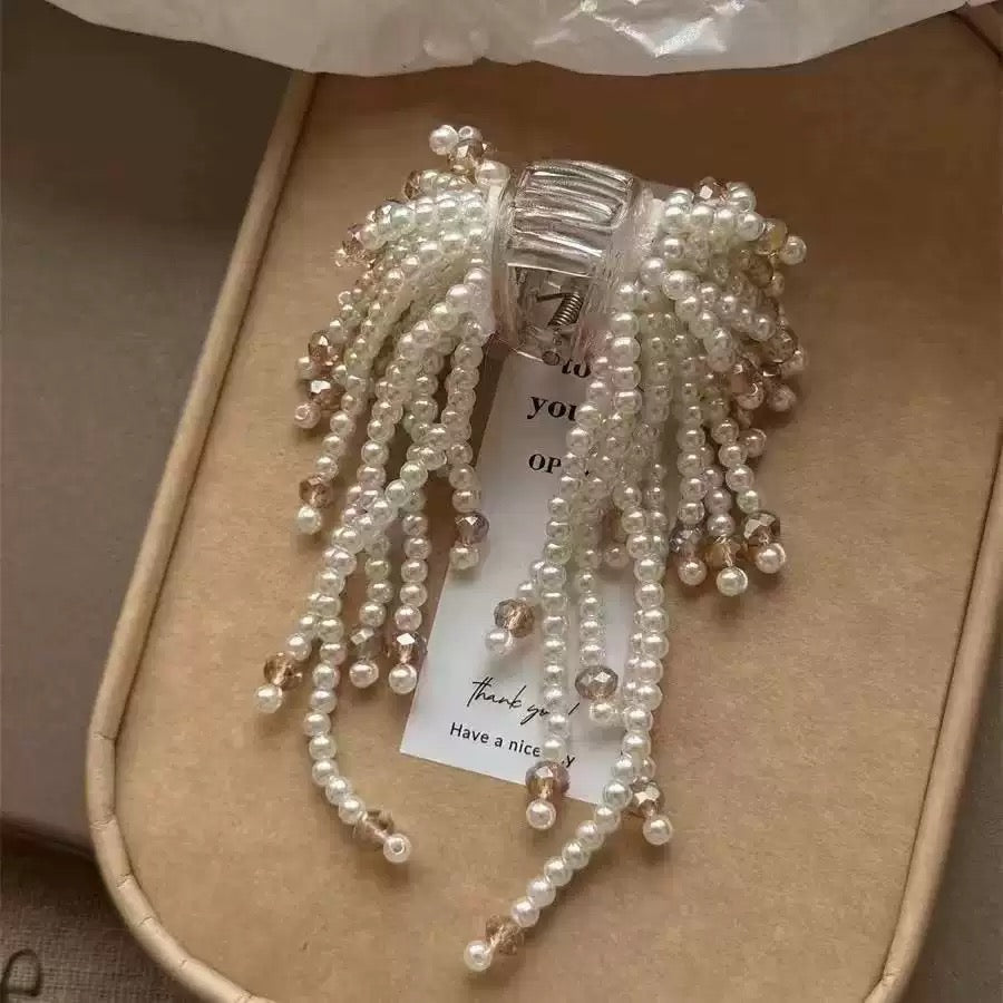 Pearl Cascade Hair Clip