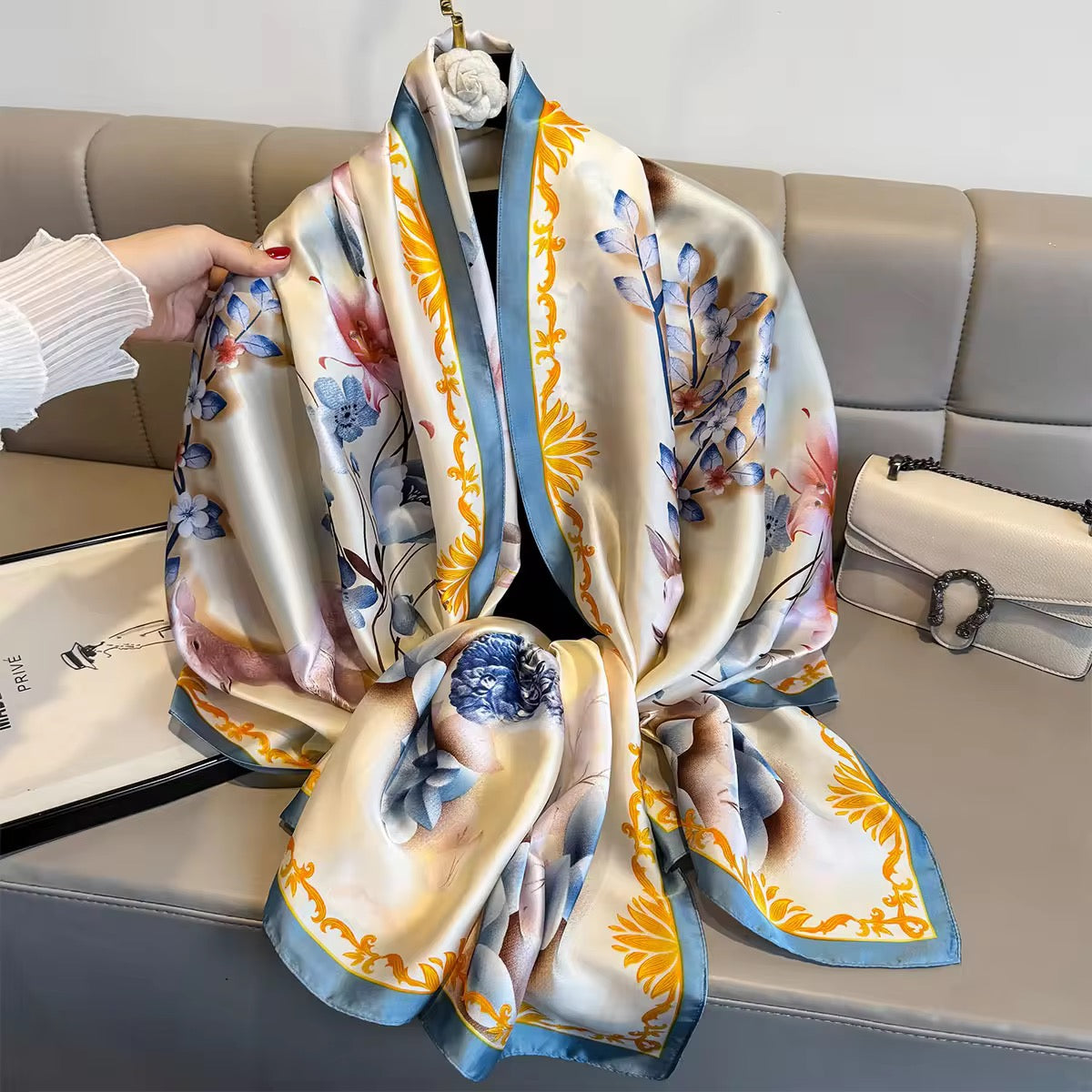 Sunlit Mist Silk Stole
