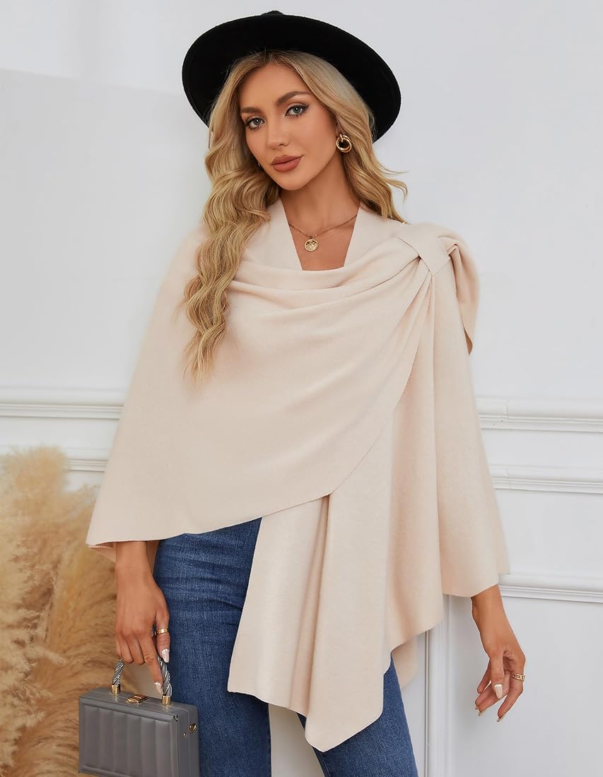 Kaven Beige Poncho