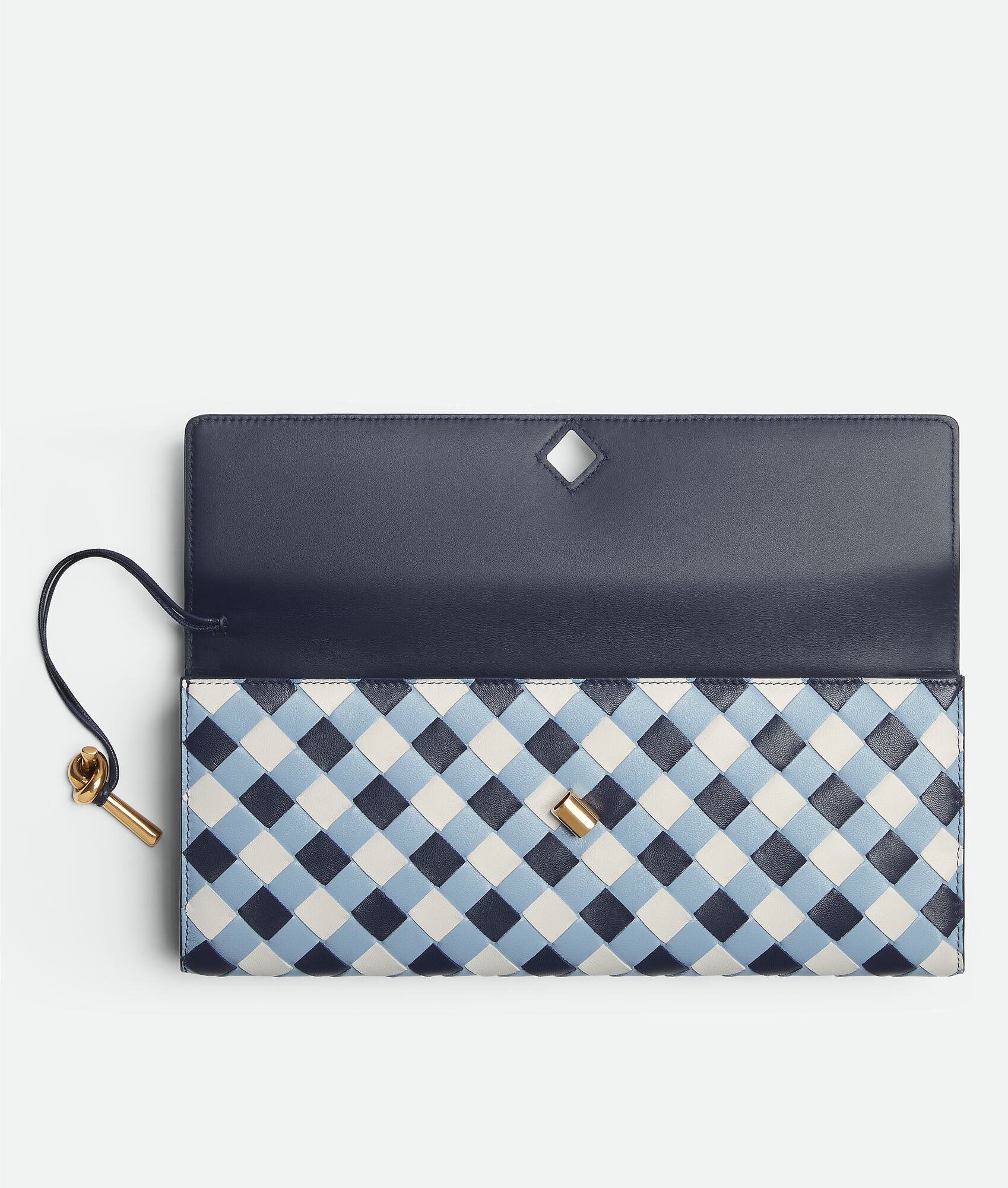 Andrea Vegan Leather Bag (Navy Check)