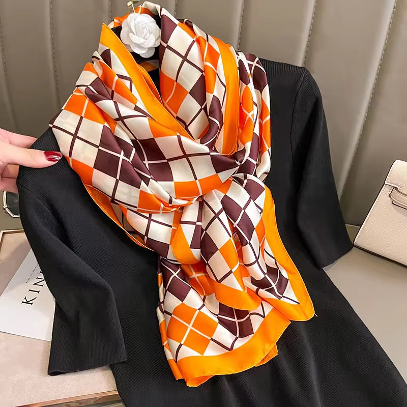 Orange Box Silk Stole
