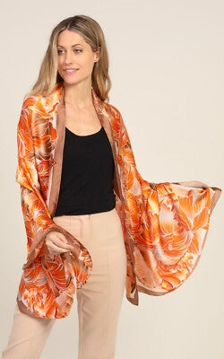 Radiant Ember Silk Scarf