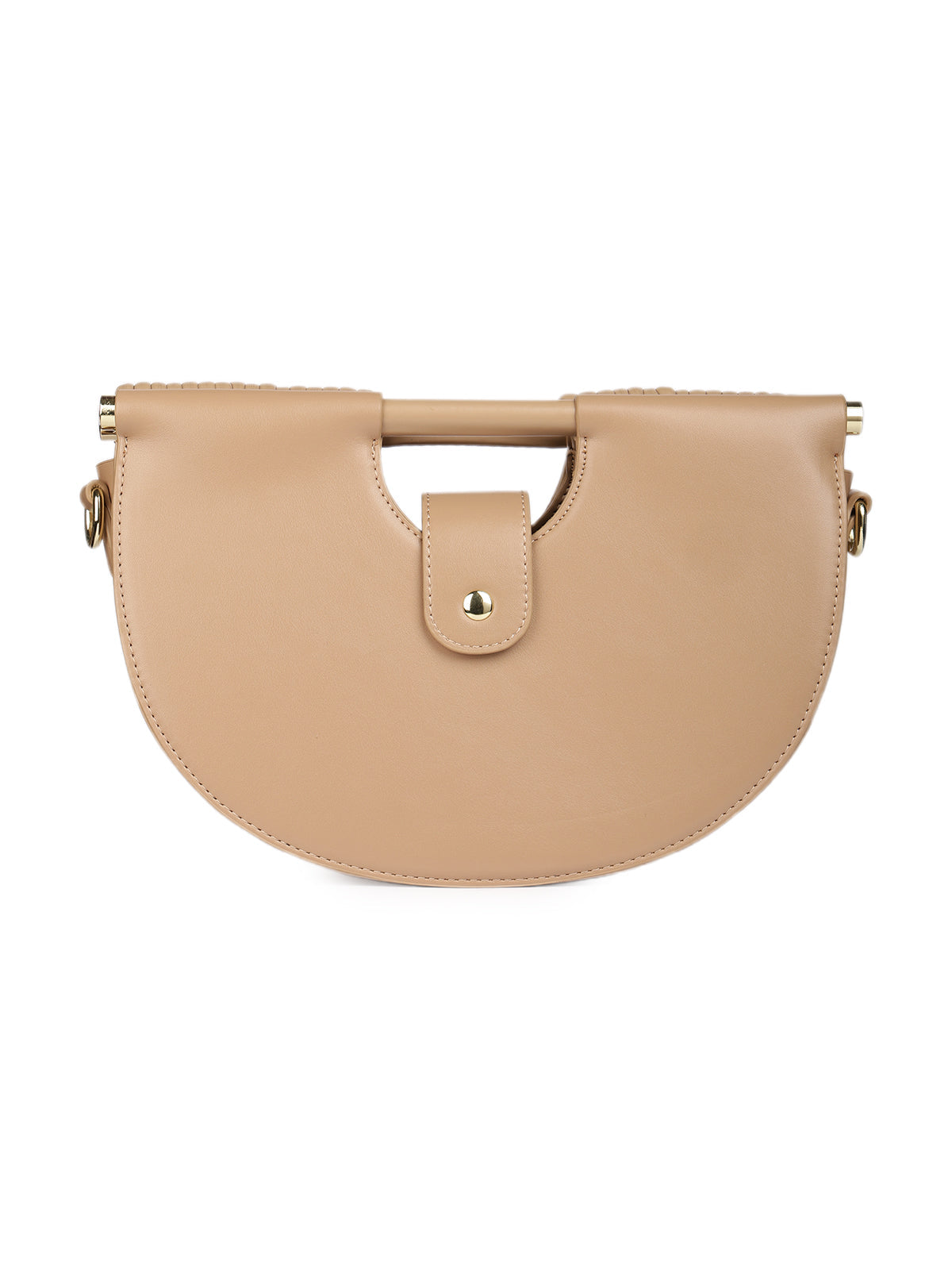 Sculpt Loop Vegan Leather Handbag (Khakhi)