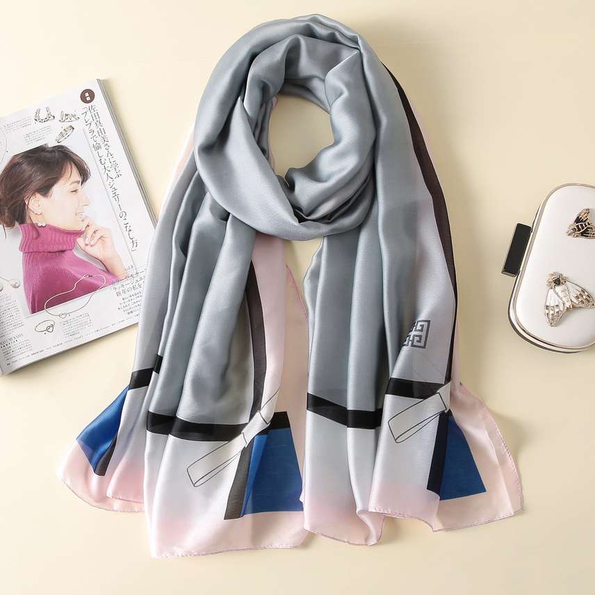 Grey Truffle Silk Stole