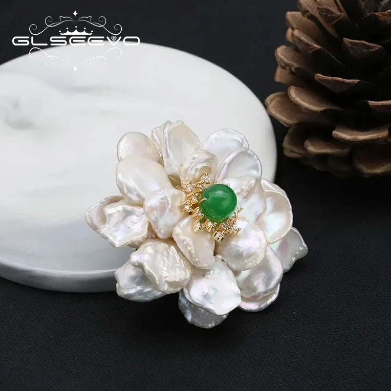 Snowpetal Real Barouque Pearl Brooch