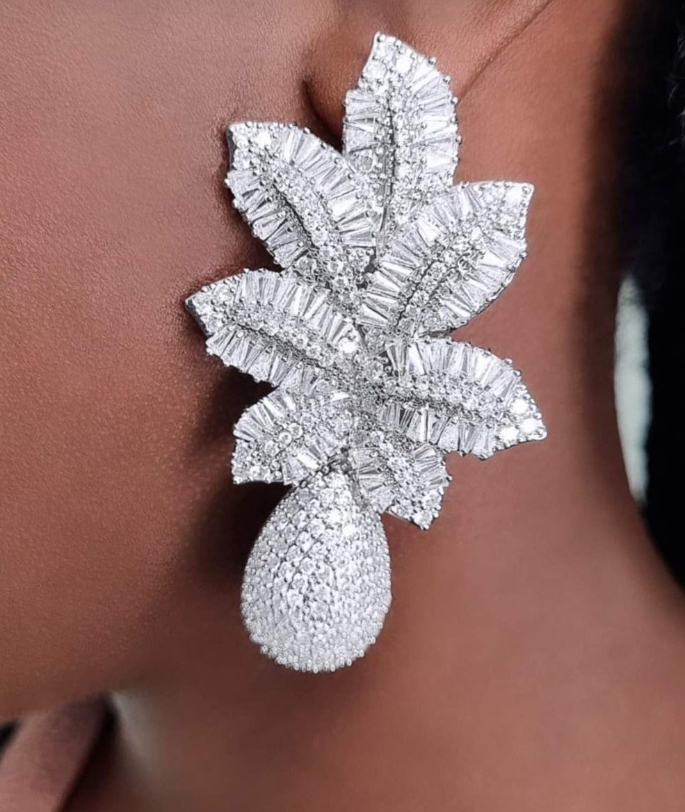 Nazrina Zirconia Earrings (Silver)