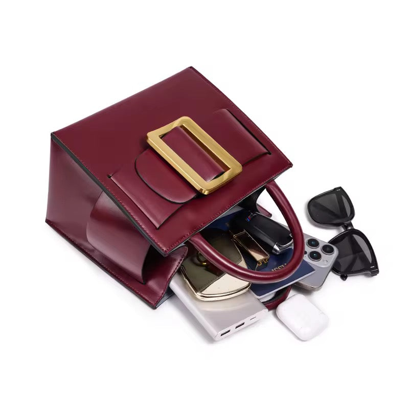 Mirelle Vegan Leather Handbag (Wine)