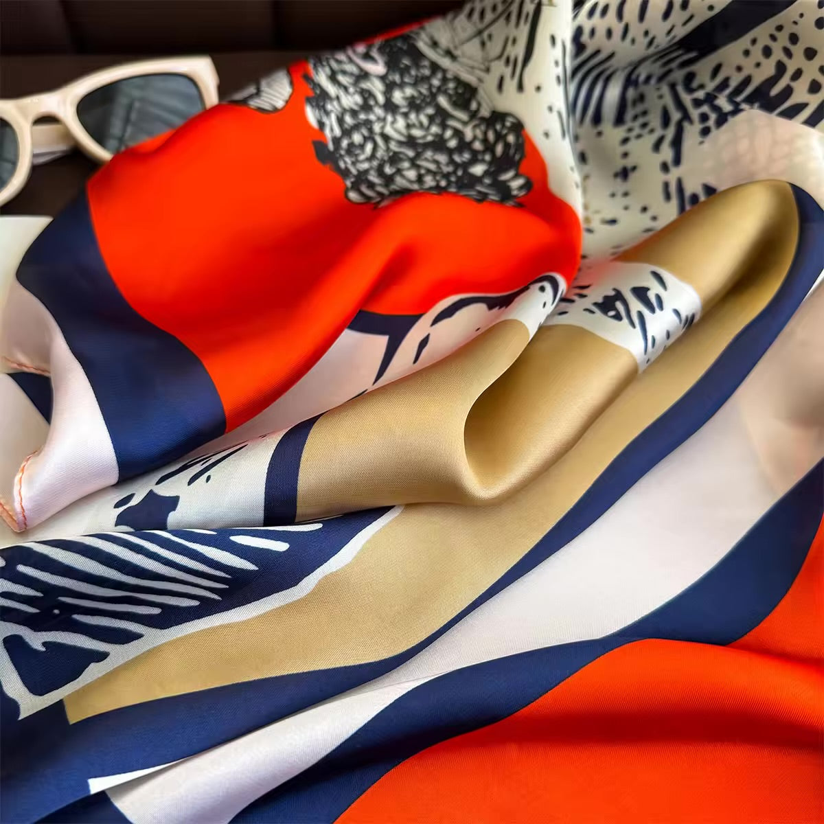 Viperine Silk Scarf (70x70cms)