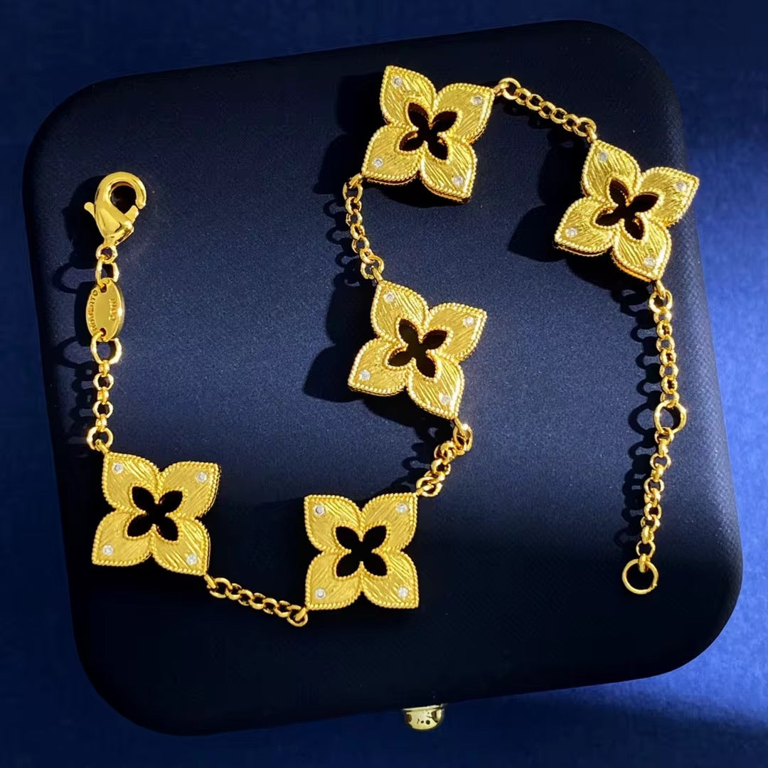 Evadne Fourleaf Chain Bracelet