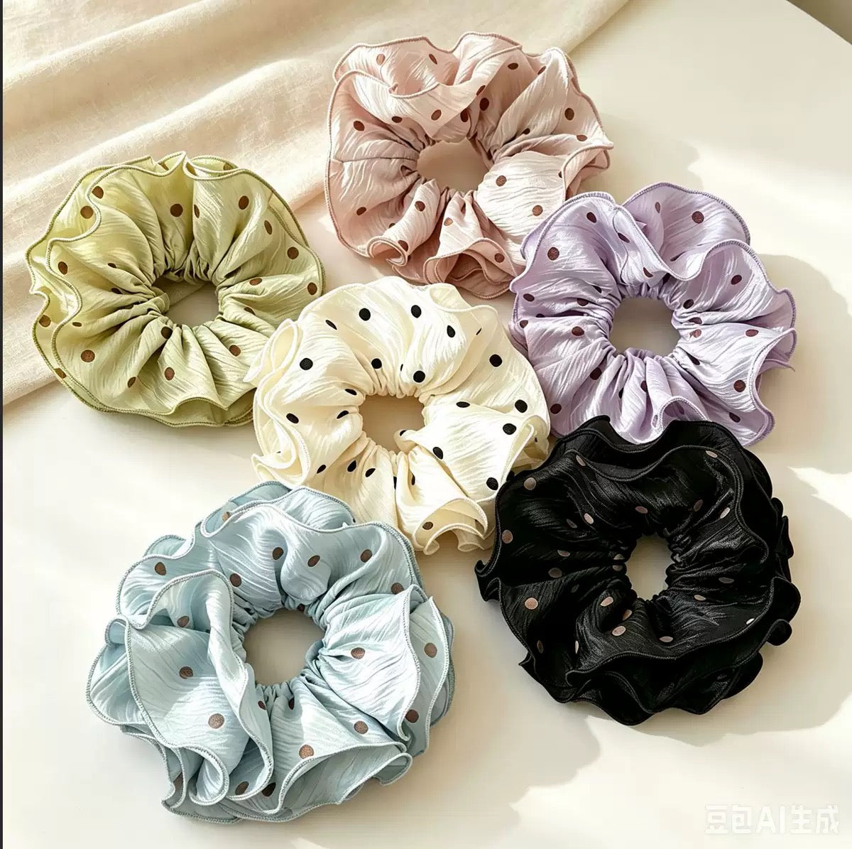 Satin Meadow Scrunchie
