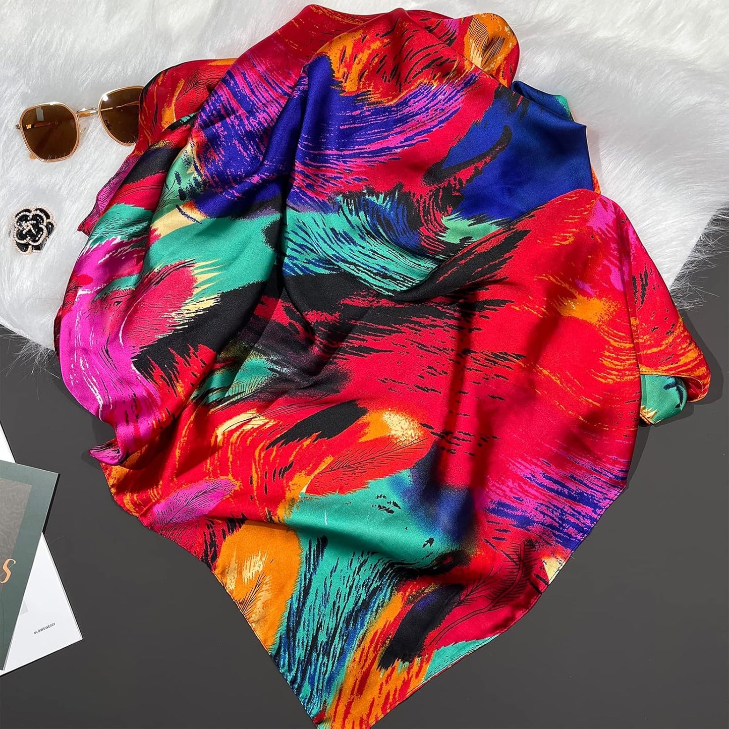 Radiant Forest Silk Scarf