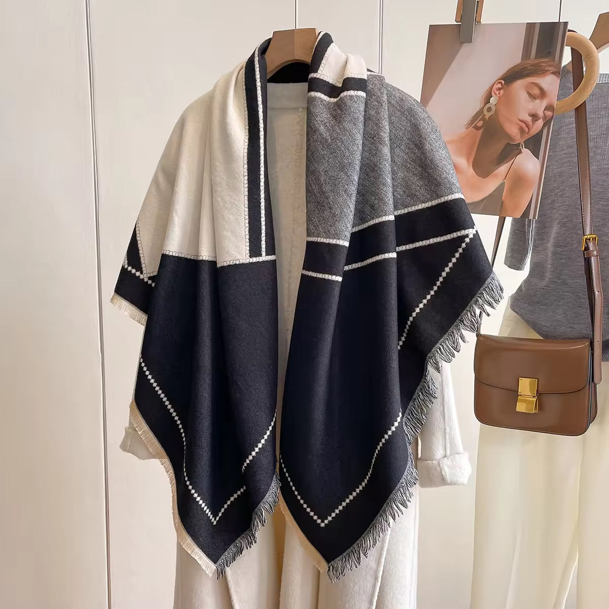 Moon Stripe Poncho