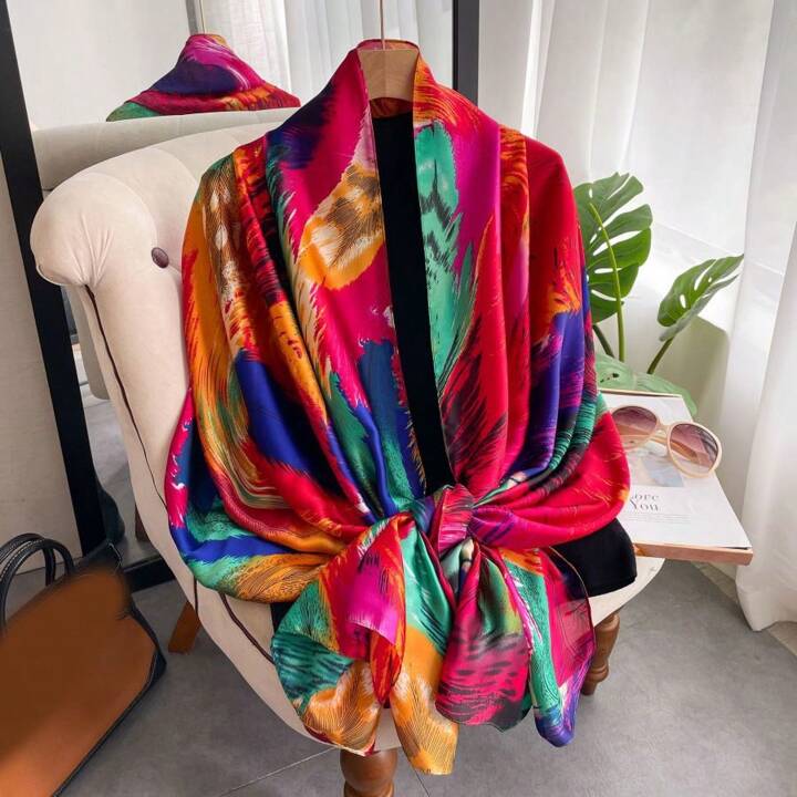 Radiant Forest Silk Scarf