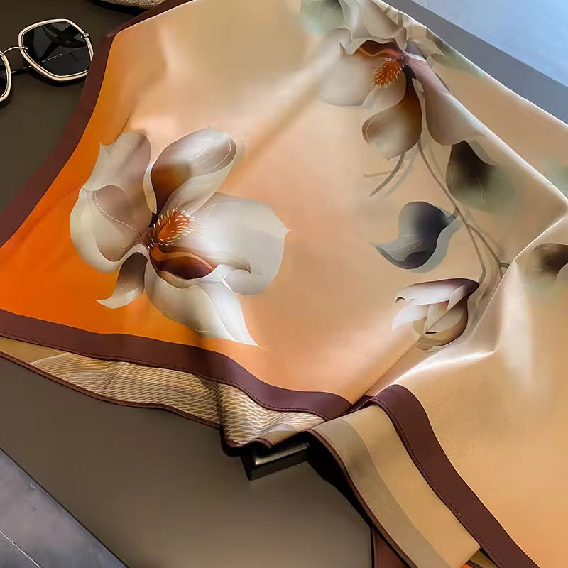 Glowt Double Sided Silk Scarf (90x90cms)