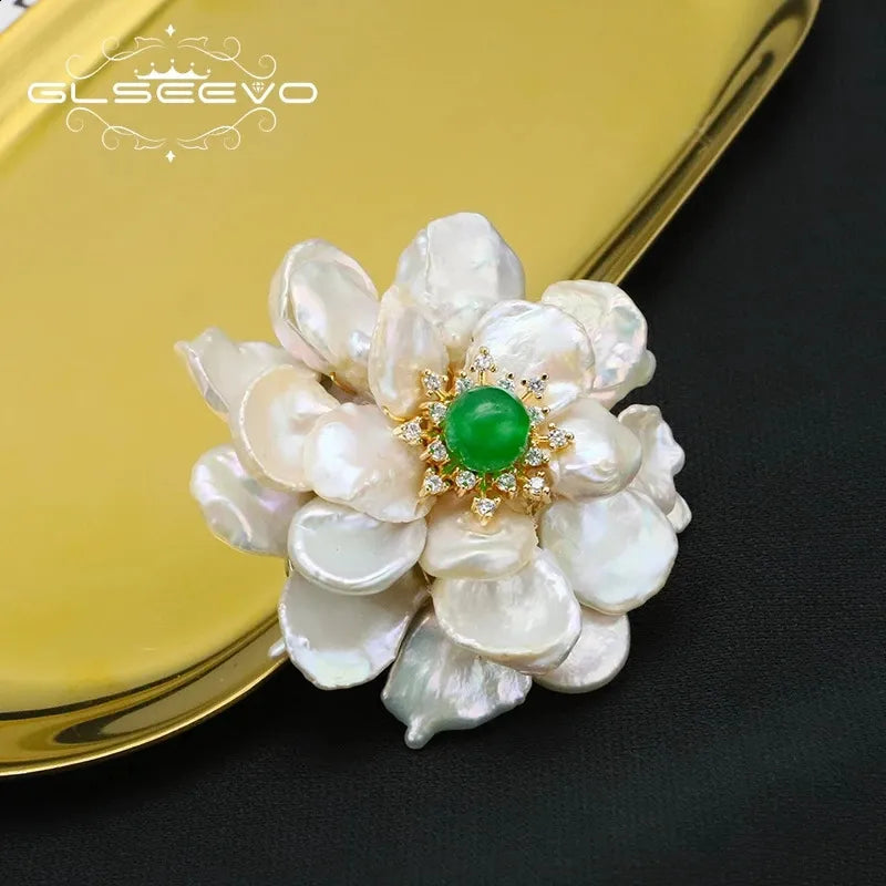 Snowpetal Real Barouque Pearl Brooch