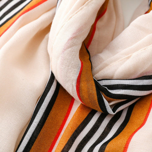 Maison Border Cotton Stole