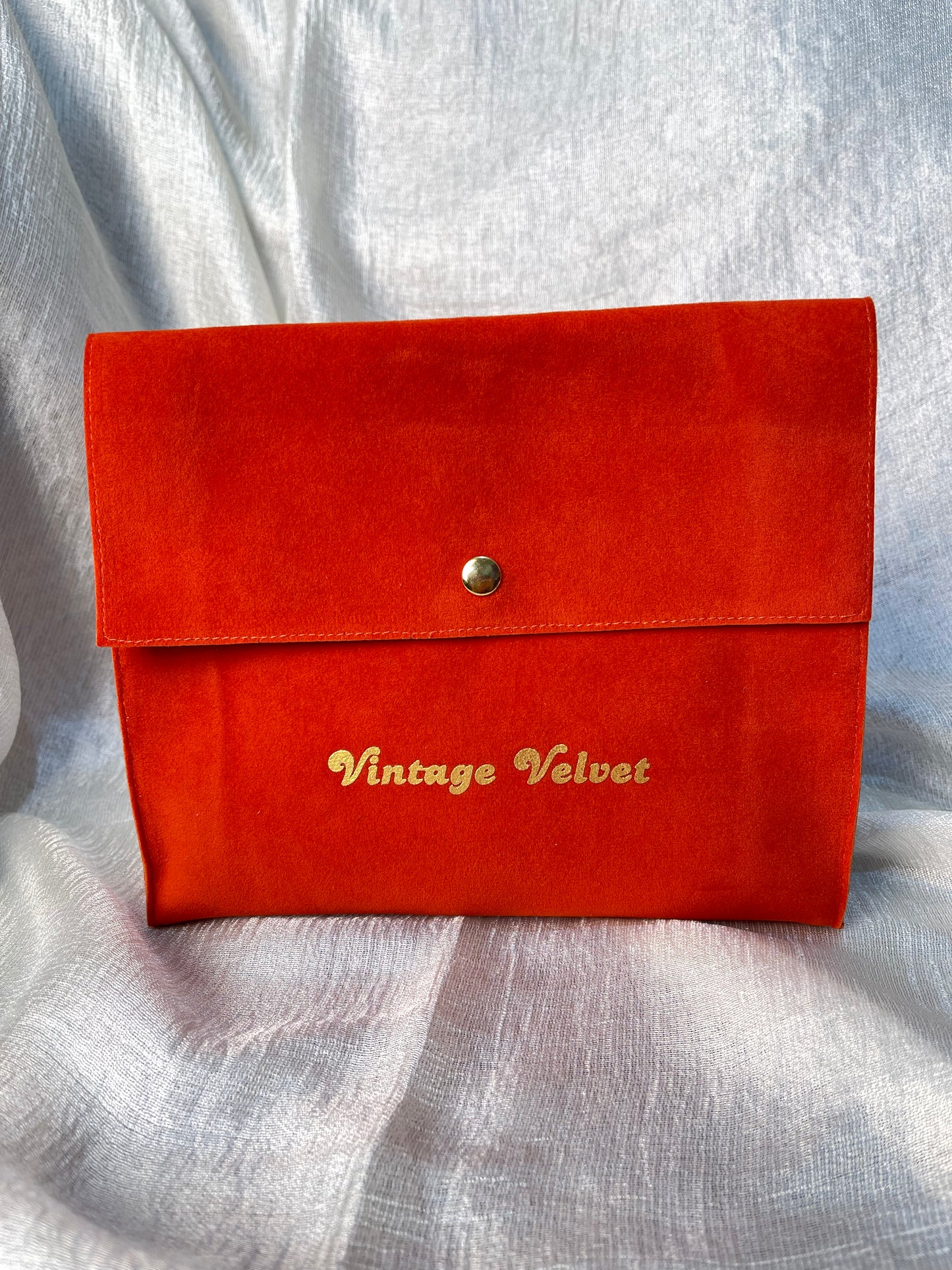 Vintage Velvet Suede Gift Pouch (Rust)
