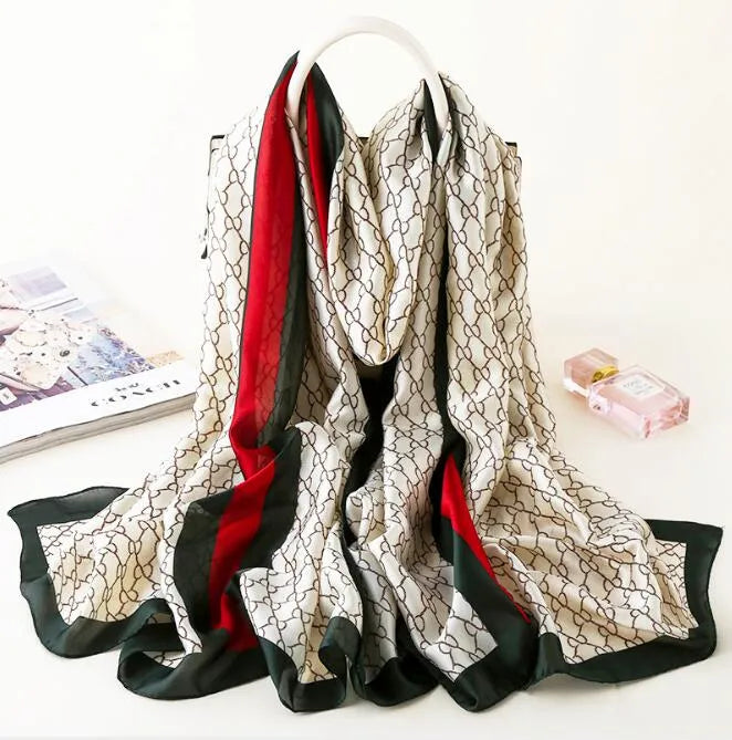 Light Monochrome Silk Scarf