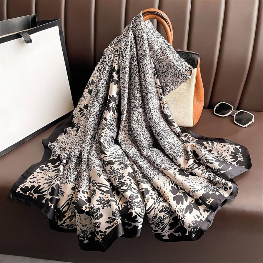 Black Lush Silk stole