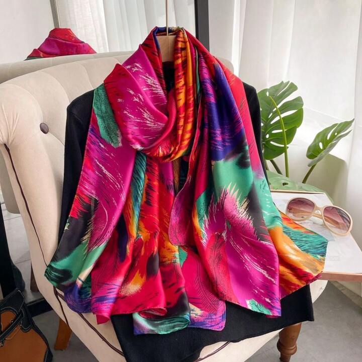 Radiant Forest Silk Scarf