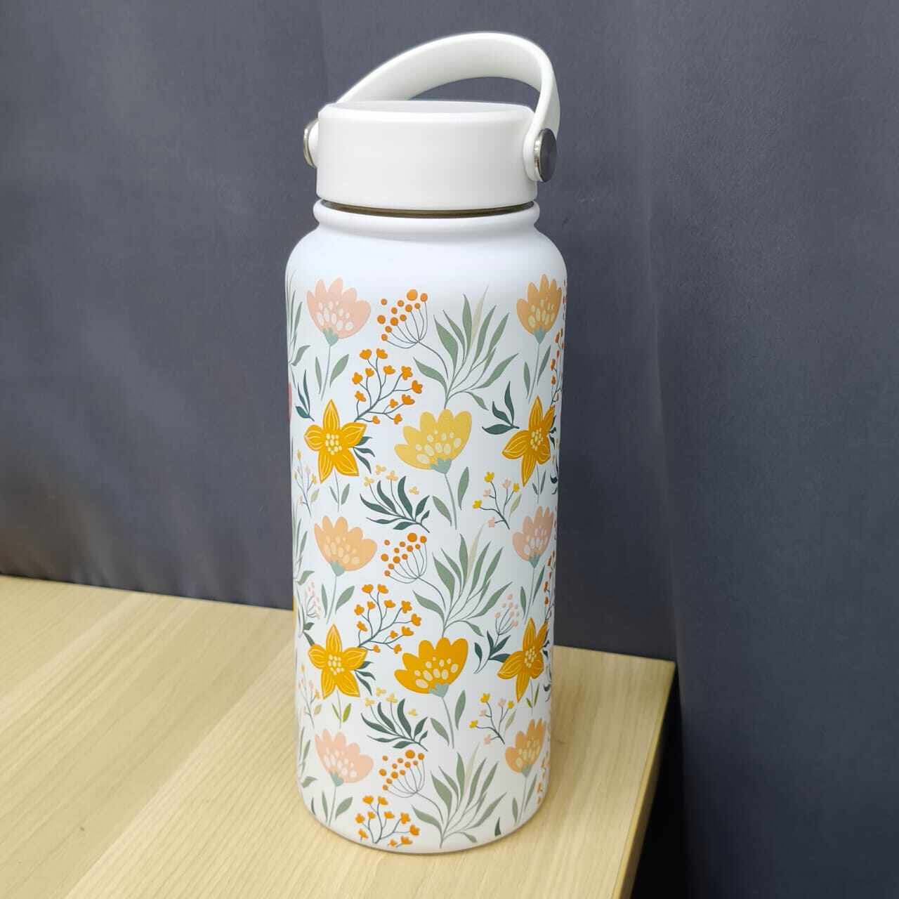 Sunelle Stainless Steel Bottle with Thermos Lid (1000ml)
