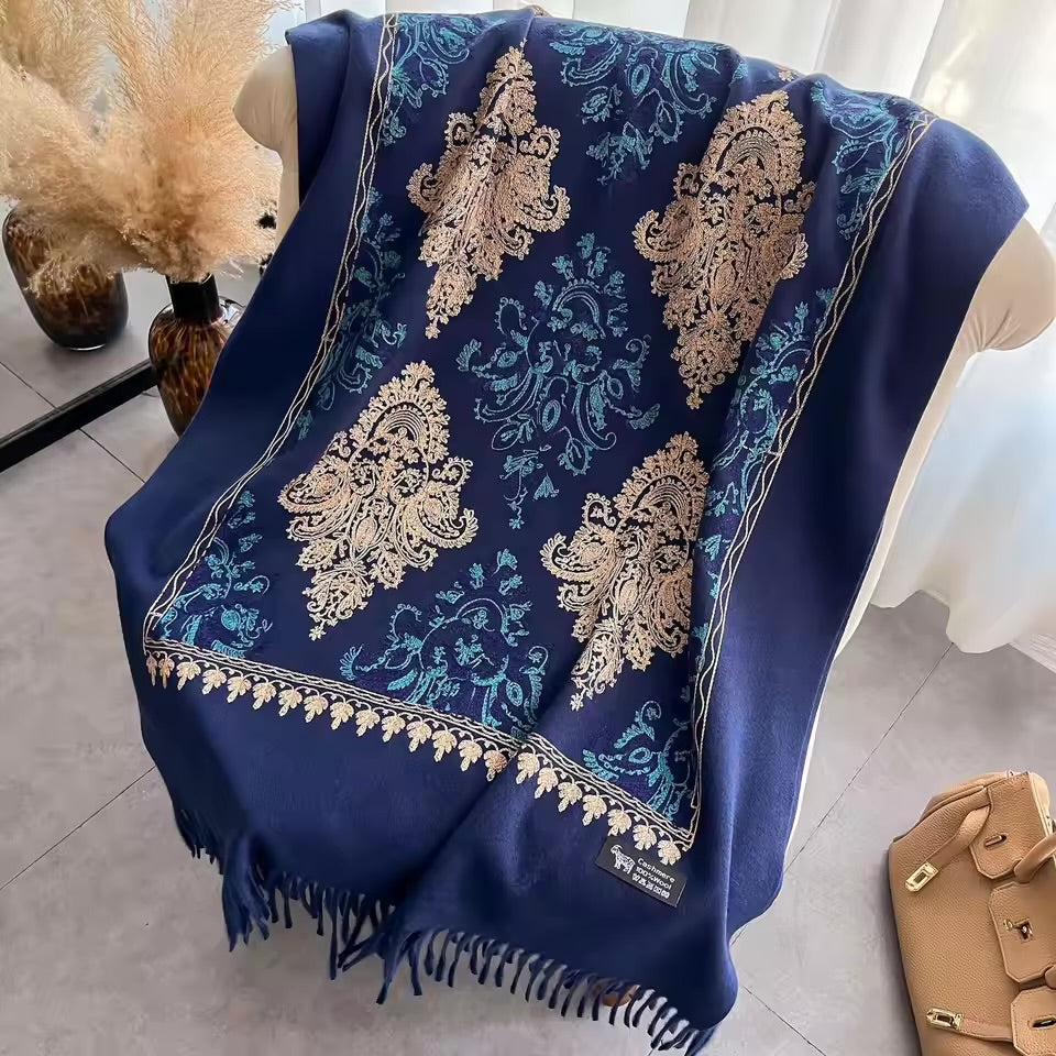 Regentia Sapphire Rich Pashmina Shawl
