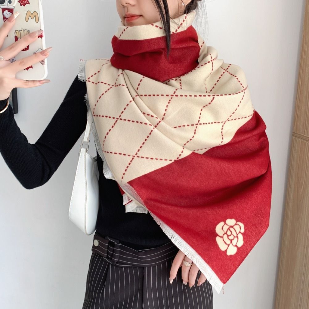 Crimson Frame Shawl