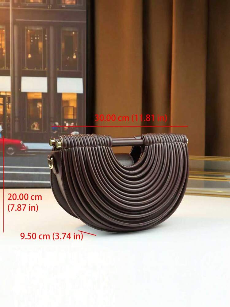 Sculpt Loop Vegan Leather Handbag (Chocolate)
