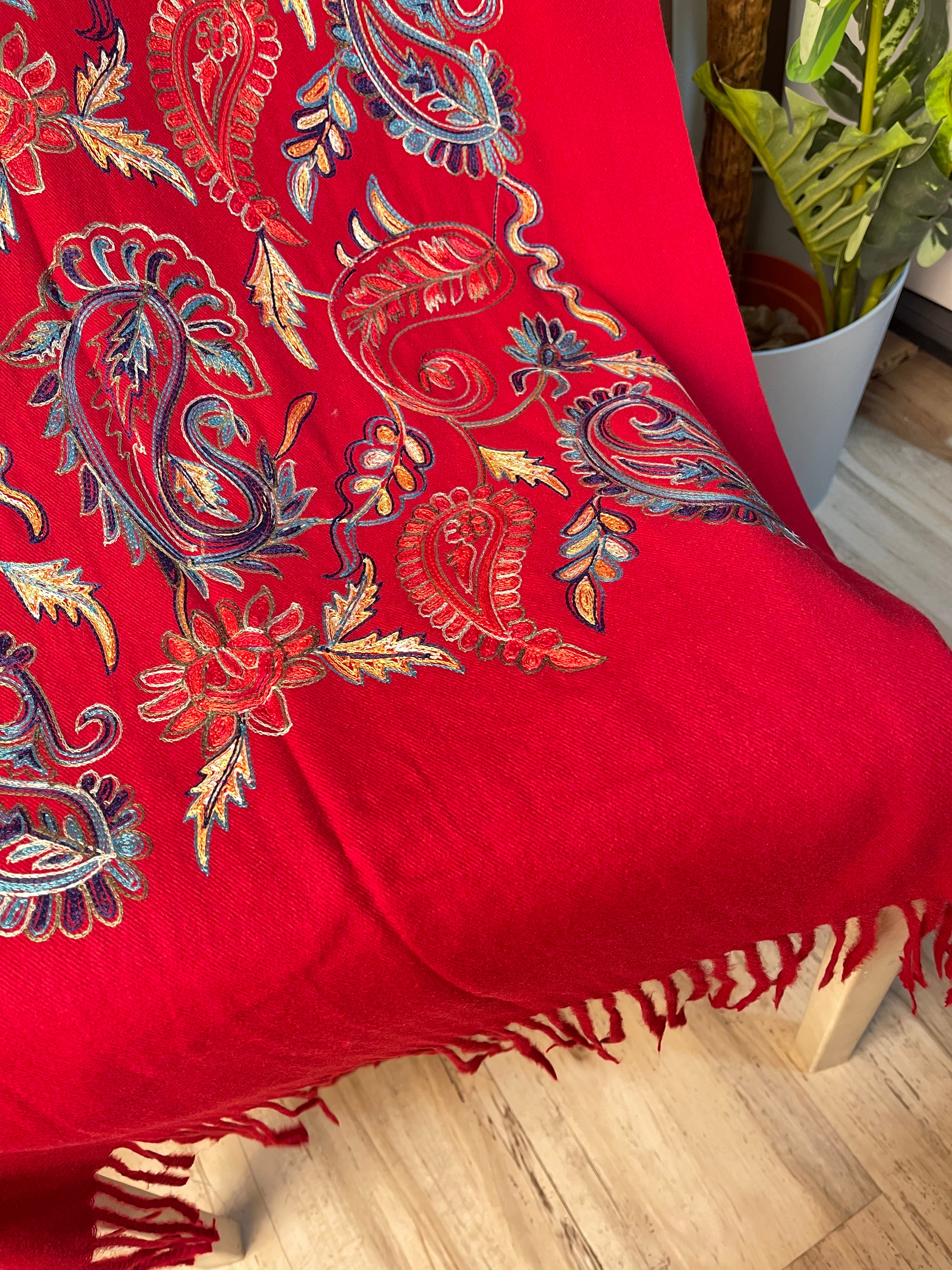 Augusta Fuchsia Rich Pashmina Shawl