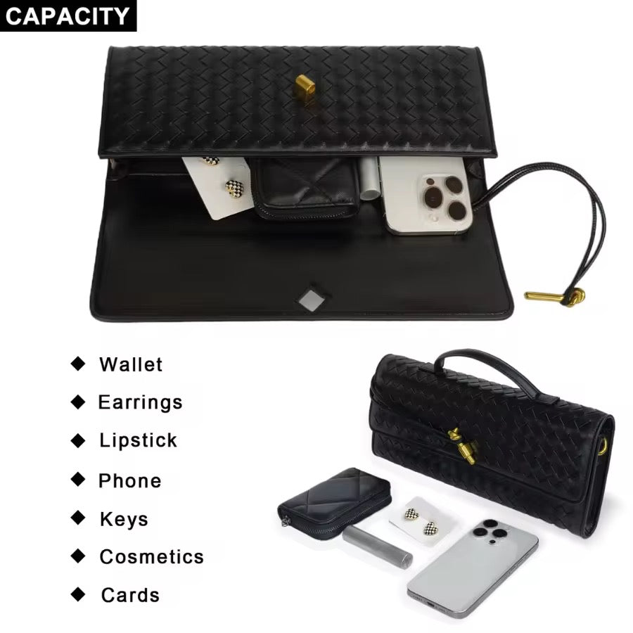 Andrea Vegan Leather Bag (Black)