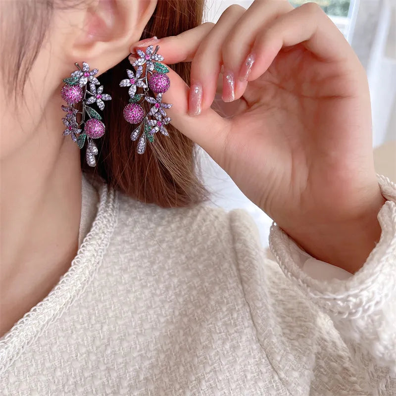 Liliac Zirconia Earrings