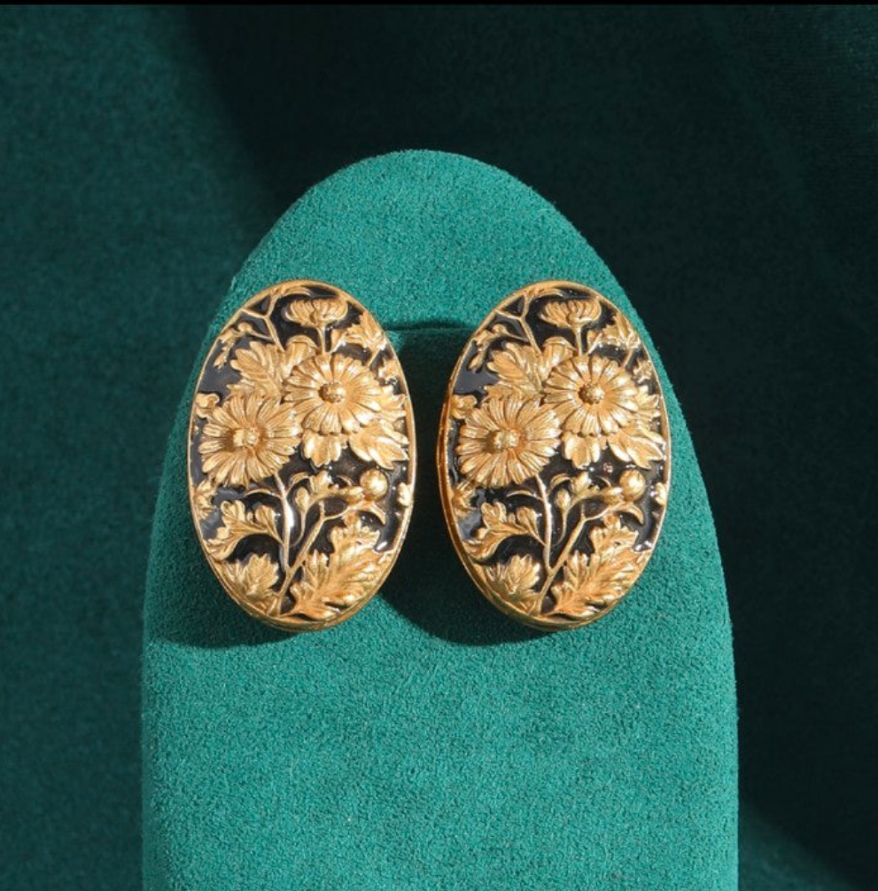 Sunflower Antique Earrings