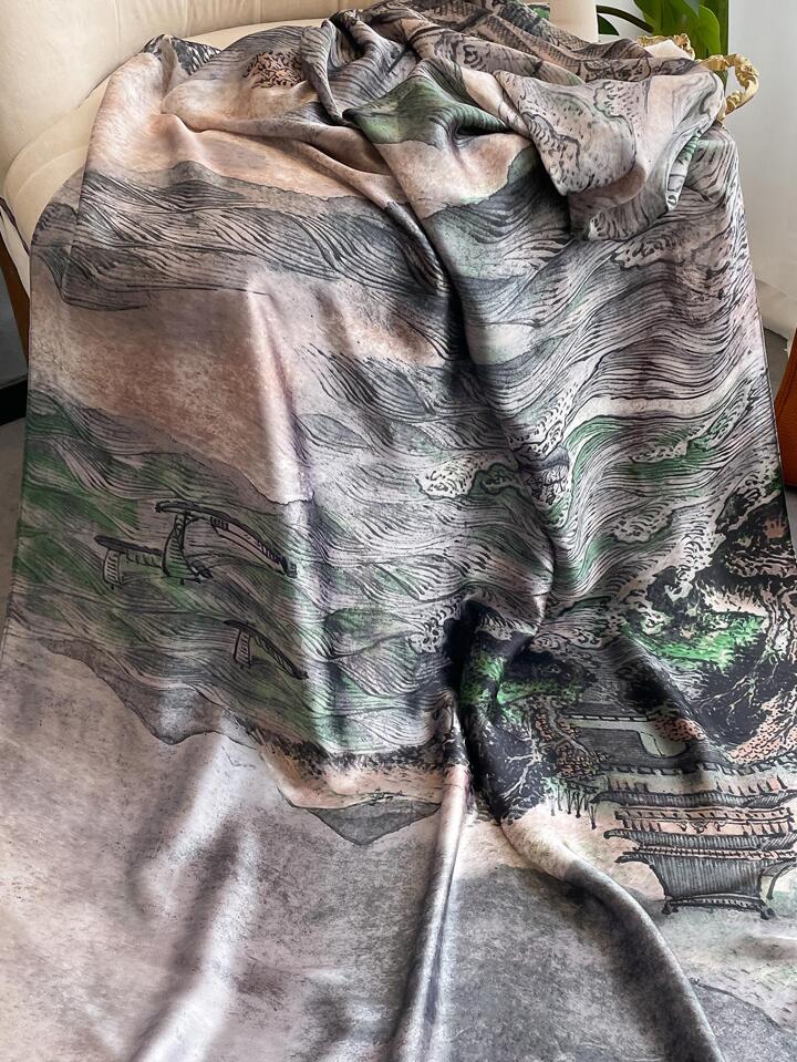 Thyme Cloud Silk Stole