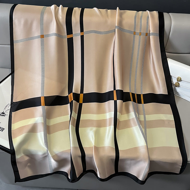 Shadow Check Silk Stole