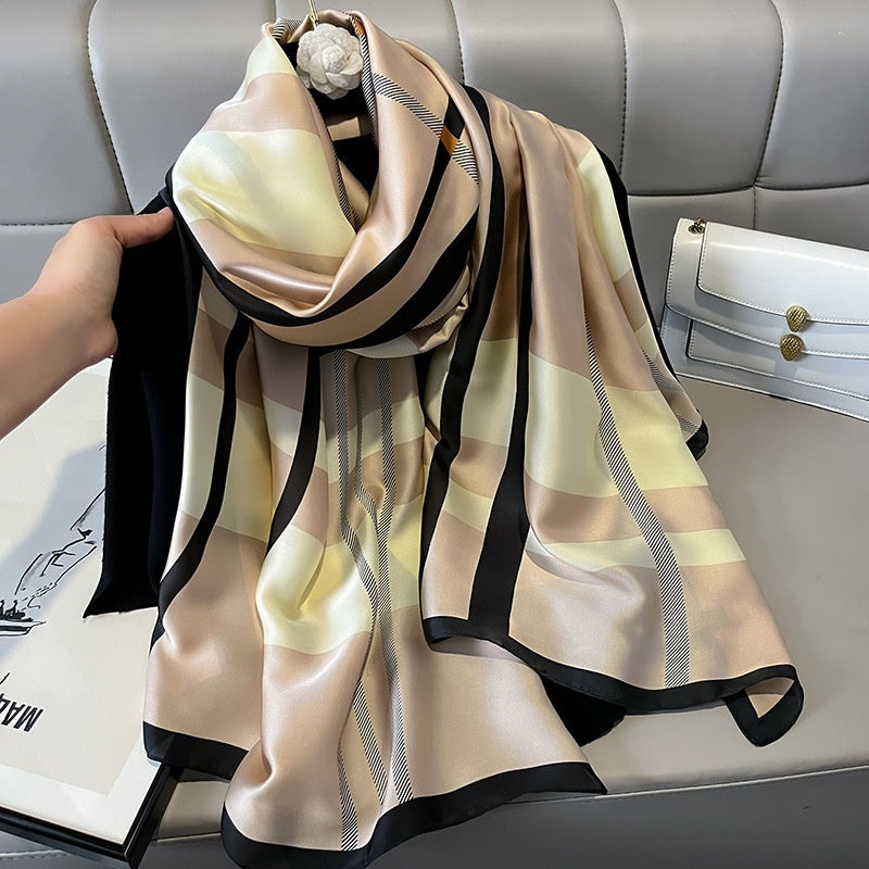 Shadow Check Silk Stole