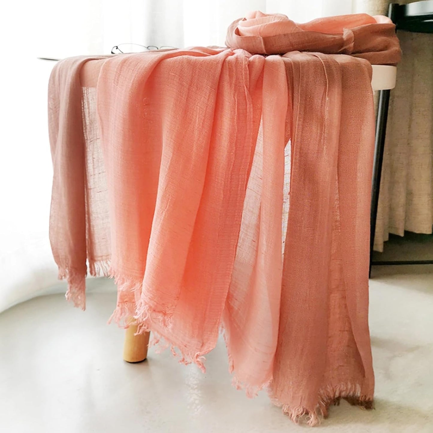 Dania Ombre Pechette Cotton Linen Stole