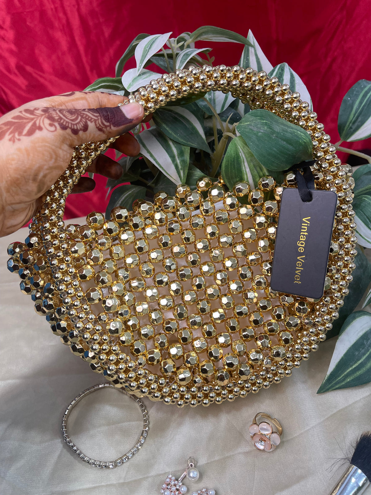 Perla Crystal Moon Evening Bag