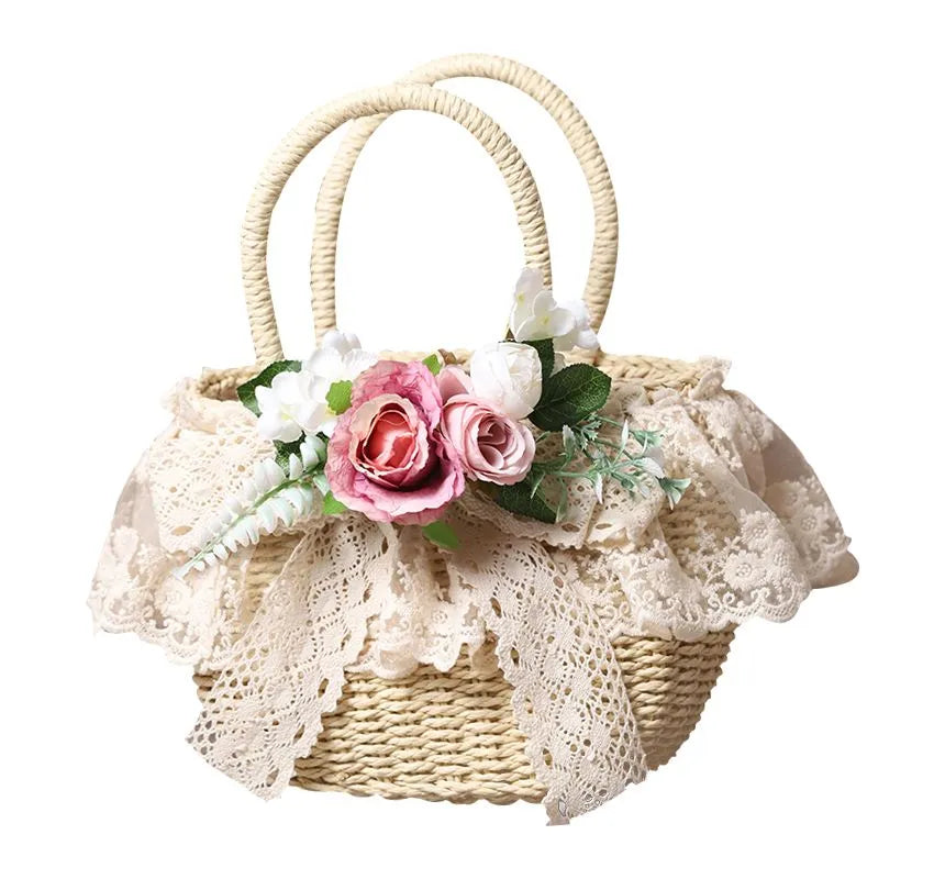 Rosebud Basket Bag