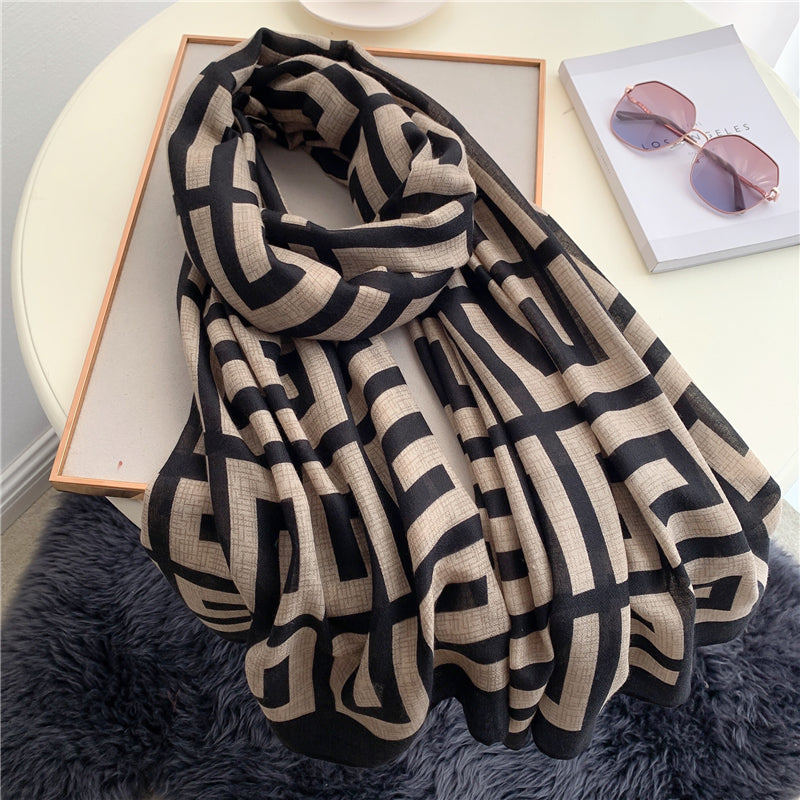 On the Rocks Cotton Scarf