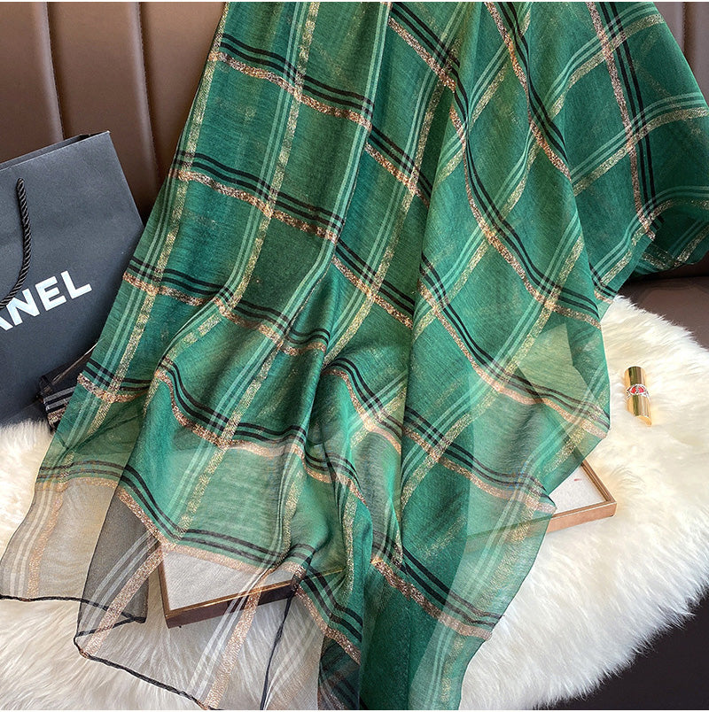 Chequered Fern Premium Stole