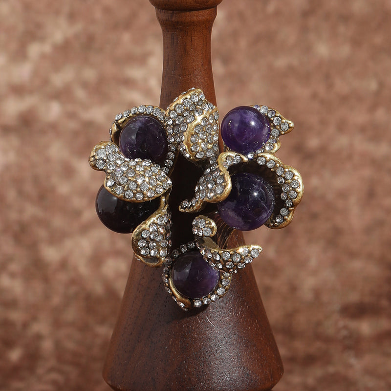 Orchid Empress Antique Ring