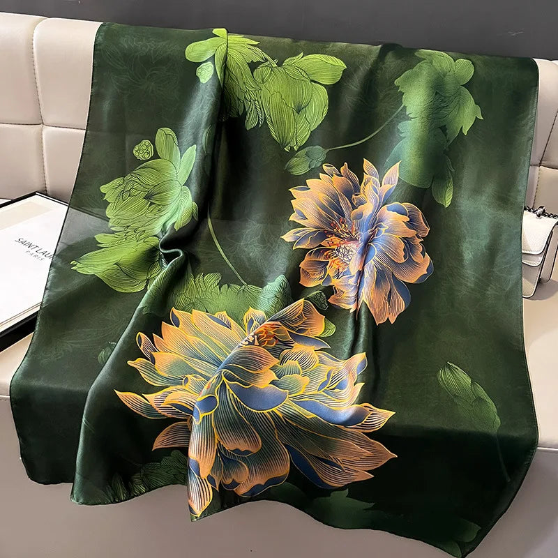 Opal Blossom Silk Scarf