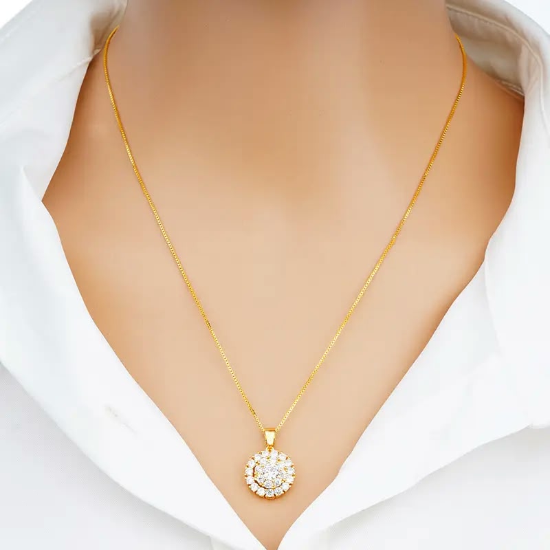 Solelle Round Pendant Necklace