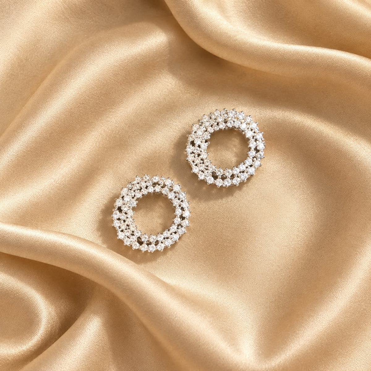 Orbella Circle Stud Earrings
