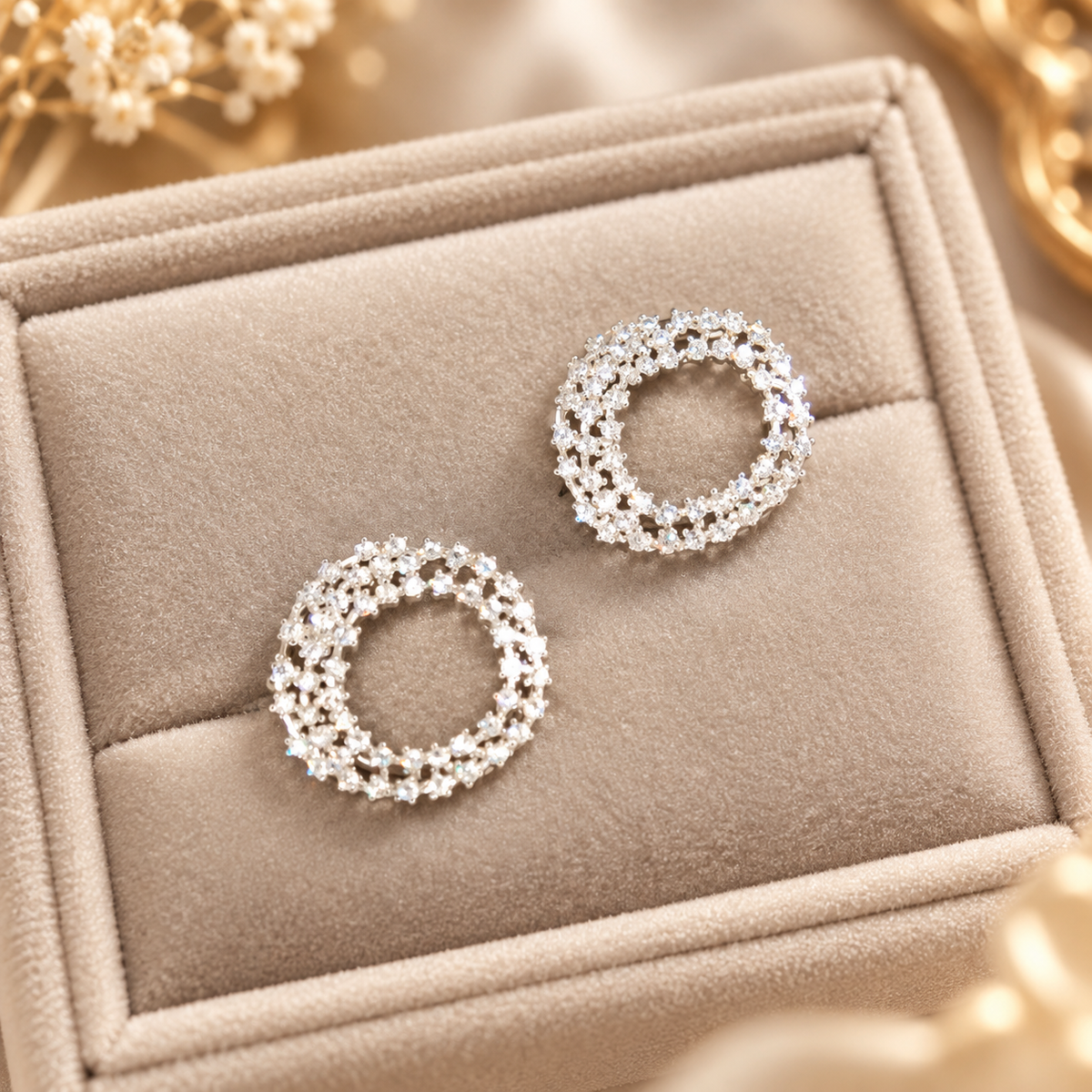 Orbella Circle Stud Earrings
