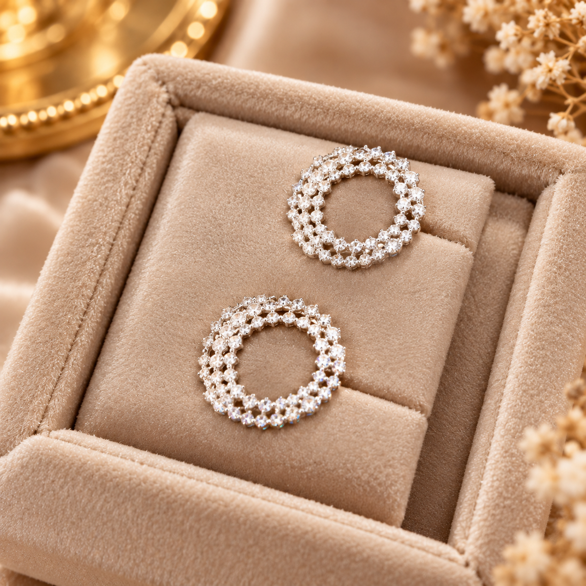 Orbella Circle Stud Earrings
