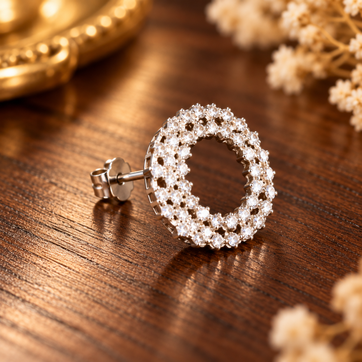 Orbella Circle Stud Earrings