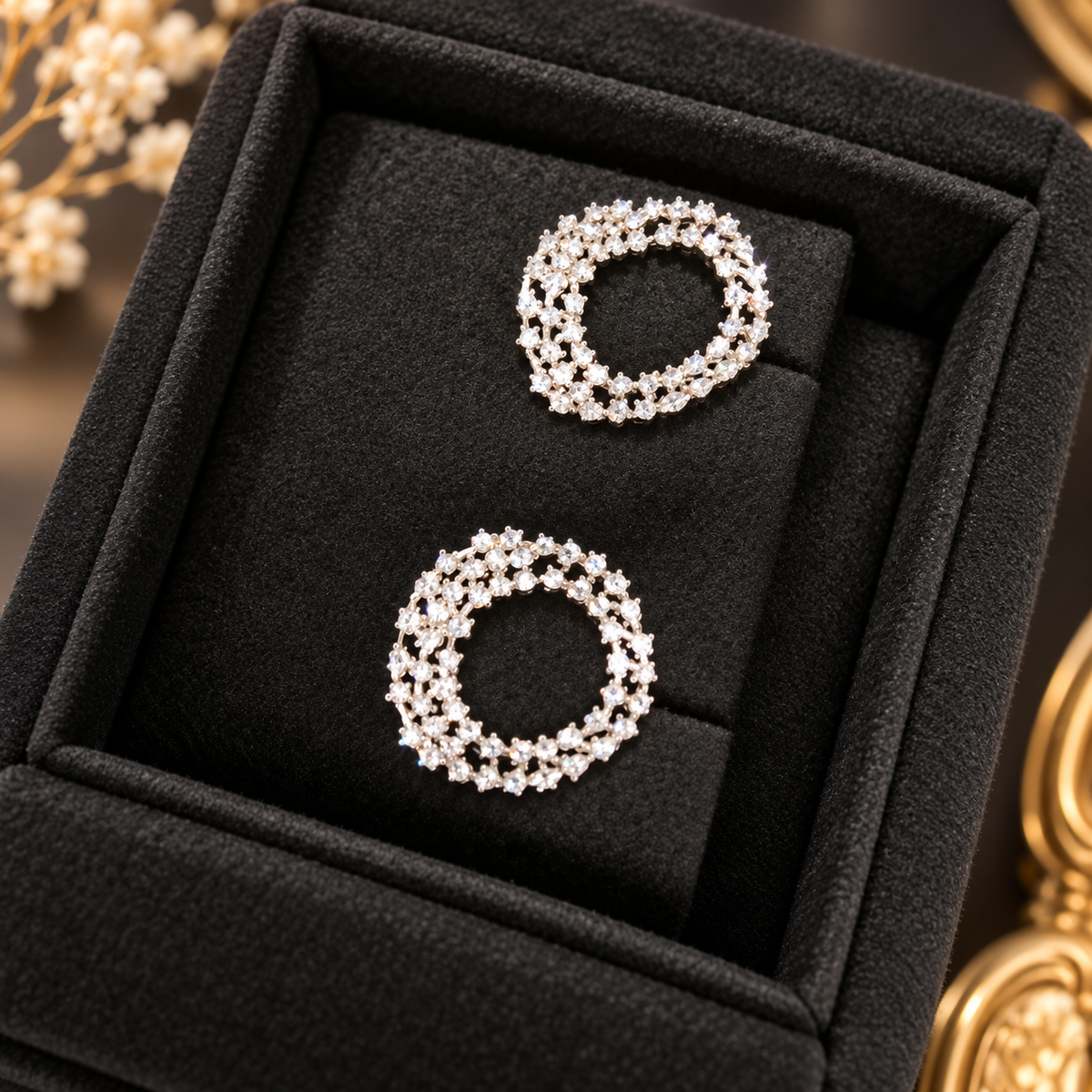 Orbella Circle Stud Earrings