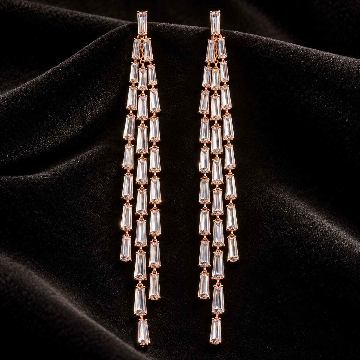Cascadelle Baguette Drop Earrings