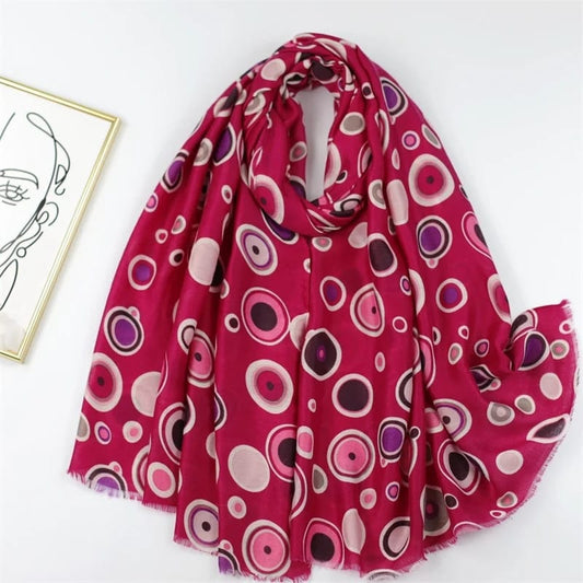 Sprinkle Cranberry Cotton Scarf